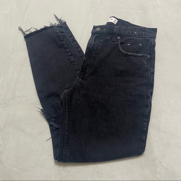 Black High Rise Skinny Jeans - Picture 2 of 7